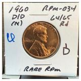 1960-D/D RPM-034 MEMORIAL PENNY CENT