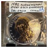 1982 WASHINGTON 24K GOLD ENHANCED DOUBLE EAGLE