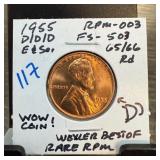 1955-D/D/D WHEAT PENNY CENT RPM-003 FS-503 WOW