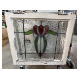 ANTIQUE STAINED GLASS WINDOW