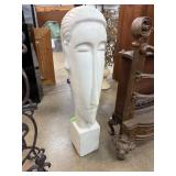 MMODIGLIANI ? STYLE LARGE CERAMIC HEAD SCULPTURE