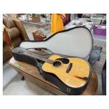 ACOUSTIC GUITAR W CASE D-4410 BASED ON MARTIN D45