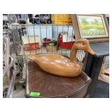 LARGE WOOD GOOSE DECOR