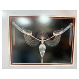 VINTAGE FRAMED ERTE PRINT "THE NECKLACE"