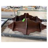2PC BOMBAY WOOD SHELF UNITS