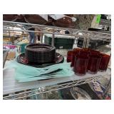 WILLIAMS SONOMA RUBY GLASS DISHES