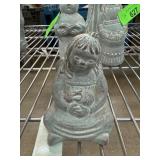 SIGNED ISABEL BLOOM SCULPTURE CHILD SITTING