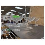 QTY 9 CRYSTAL CHAMPAGNE GLASSES