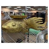 LARGE GOLD LEAF GIANT KOI FISH STAND