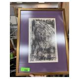 SIGNED PRINT POSSIBLY TAYLOR WOOLWINE