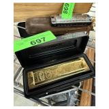 LIMITED ED GOLD PLATE HOHNER MARINE BAND HARMONICA
