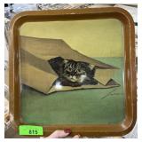 VINTAGE METAL TIN TRAY LOWELL HERRERO