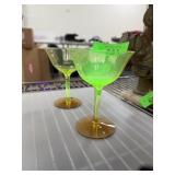 2PC URANIUM / VASELINE GLASSES
