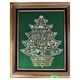 LARGE JEWELRY CRAFT ART CHRISTMAS TREE