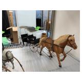 C SUMNER HANDMADE CARRIAGE W BREYER HORSE