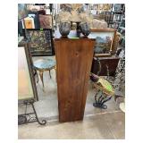 LARGE WOOD PEDESTAL / SCULPTURE ETC
