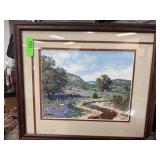 SIGNED LARRY DYKE PRINT BLUEBONNETS