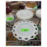LOT OF MILK GLASS PLATES ANCHOR HOCKING OLD COLONY