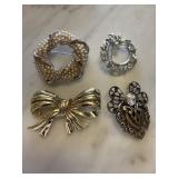 4 PC BROOCH LOT 4 PC BROOCH LOT
