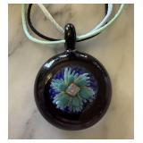 SIGNED ART GLASS PENDANT SIGNED ART GLASS PENDANT