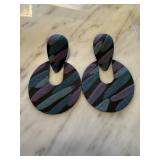 VINTAGE 1980S METAL SUPER RAD EARRINGS VINTAGE 1980S METAL SUPER RAD EARRINGS