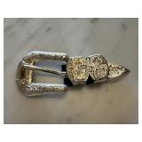 VINTAGE GERMAN SILVER RANGER STYLE WESTERN BUCKLE VINTAGE GERMAN SILVER RANGER STYLE WESTERN BUCKLE
