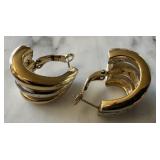 SIGNED GROSSE HOOP EARRINGS SIGNED GROSSE HOOP EARRINGS