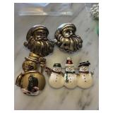 4PC CHRISTMAS BROOCHES / PINS 4PC CHRISTMAS BROOCHES / PINS