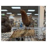 HANDMADE WOOD CHICKEN SCULPTURE