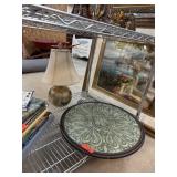 VINTAGE LAMP & DECORATIVE PANEL