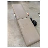 VINTAGE FOLDING EXERCISE BENCH / KETTLE BALL & WT
