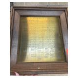 FRAMED METAL DECLARATION OF INDEPENDENCE ART