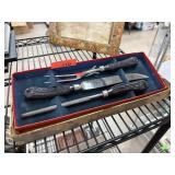 VINTAGE ROYAL BRAND STAG HANDLED CARVING SET