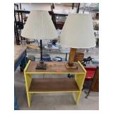 2PC AMP LOT OF AND SMALL SHELF UNIT