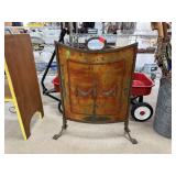 VINTAGE METAL FIREPLACE SCREEN