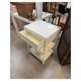 MARBLE TOP SIDE TABLE W DRAWER