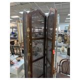 VINTAGE 3 PANEL CANE BACK SCREEN ROOM DIVIDER