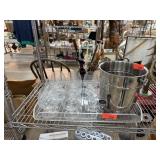 LOT OF MIXED BARWARE (NOT LUCITE TRAY)