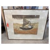 WOOD BLOCK SIGNED PRINT CHARLES BARTLETT LISTED