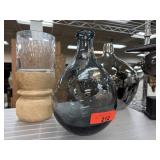 LOT OF MIXED DECOR / GLASS BOTTLES