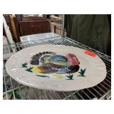 LARGE CERAMIC OVAL TURKEY PLATTER