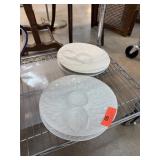 4 PIECE ITALIAN MAJOLICA ARTICHOKE DIP PLATES