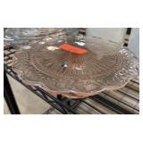 VINTAGE GLASS CAKE PLATTER