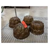 4PC VINTAGE COPPER MOLDS