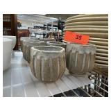 6PC HANDMADE POTTERY CUPS