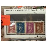CROATIA MINT LH 1943-4 WWII ISSUE STAMPS