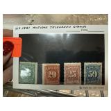 1881 ANTIQUE TELEGRAPH STAMPS