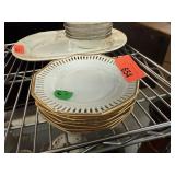 GOLD RIMMED RETICULATED SAUCERS SCHUMANN