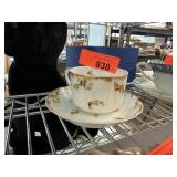 VINTAGE LIMOGES PORCELAIN CUP & SAUCER