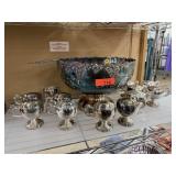 VERY NICE LARGE SILVERPLATE PUNCHBOWL SET